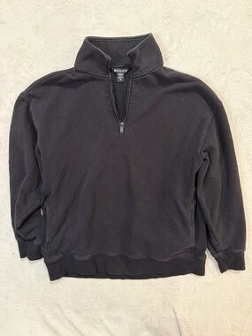 Athleta Women’s Black Quarter-Zip Pullover Sweater